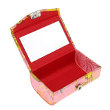 Max Brocade Lipstick Lip Gloss Case Carry Storage Box Lip Balm Holder w/ Mirror #E