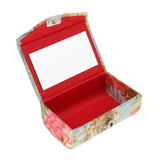 Max Brocade Lipstick Lip Gloss Case Carry Storage Box Lip Balm Holder w/ Mirror #G