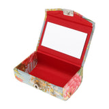 Max Brocade Lipstick Lip Gloss Case Carry Storage Box Lip Balm Holder w/ Mirror #G