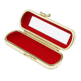 Max Leather Lipstick Lip Gloss Case Storage Box Balm Holder with Mirror White