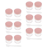 Max 12pcs 15g Makeup Sample Container Cosmetic Lotion Cream Gel Jars Pots  Pink