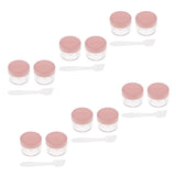 Max 12pcs 15g Makeup Sample Container Cosmetic Lotion Cream Gel Jars Pots  Pink