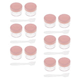 Max 12pcs 15g Makeup Sample Container Cosmetic Lotion Cream Gel Jars Pots  Pink