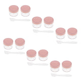 Max 12pcs 15g Makeup Sample Container Cosmetic Lotion Cream Gel Jars Pots  Pink