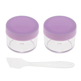 Max 12pcs 15g Makeup Sample Container Cosmetic Lotion Cream Gel Jars Pots Purple