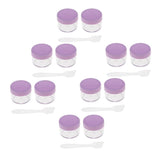 Max 12pcs 15g Makeup Sample Container Cosmetic Lotion Cream Gel Jars Pots Purple