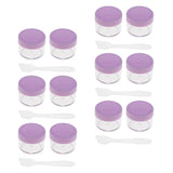 Max 12pcs 15g Makeup Sample Container Cosmetic Lotion Cream Gel Jars Pots Purple
