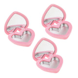 Max Fashion Cute Heart-Shaped Style Design Lipstick ,Eyeshadow,Blush Case Pink