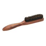 Men Firm Bristle Brush Beard Mustache Grooming Shaving Wooden Comb Curved