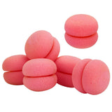 Pack of 6pcs High-Elastic Sponge Hair Curler Ball Rollers Hair Curling Bun Pink