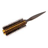 Max Wooden Handle Round Hairdressing Comb Curly Style Hairbrush With Bristle M