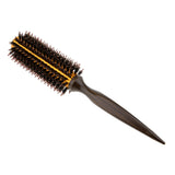 Max Wooden Handle Round Hairdressing Comb Curly Style Hairbrush With Bristle M
