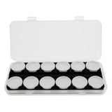 Max 24 Slots Detachable Nail Art Glitter Powder Case Nail Painting Palette Clear