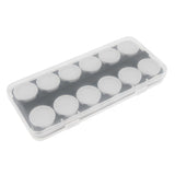 Max 24 Slots Detachable Nail Art Glitter Powder Case Nail Painting Palette Clear