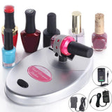 Max Nail Lacquer Shaker Adjustable Gel Polish Varnish Bottle Shaking Machine EU Silver