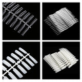 Max False Nail Tips Pratice Stickers Display Nail Gel UV Polish Manicure Clear