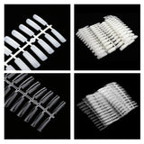 Max False Nail Tips Pratice Stickers Display Nail Gel UV Polish Manicure Clear