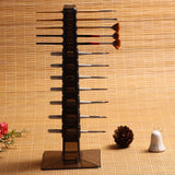 Max Stable Acrylic Makeup Brushes Holder Display Drying Rack Brushes Organizer Brown