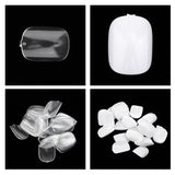 Max 500 Full Cover Toe Nail Tips False Toenail Artificial for UV Gel Manicure Clear