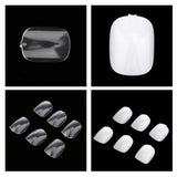 Max 500 Full Cover Toe Nail Tips False Toenail Artificial for UV Gel Manicure Clear
