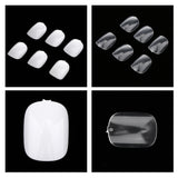 Max 500 Full Cover Toe Nail Tips False Toenail Artificial for UV Gel Manicure Clear
