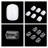 Max 500 Full Cover Toe Nail Tips False Toenail Artificial for UV Gel Manicure Clear