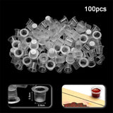 Max 100pcs Disposable Plastic Tattoo Cup Pot Pigment Ink Holder Tattoo Tools S