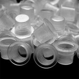 Max 100pcs Disposable Plastic Tattoo Cup Pot Pigment Ink Holder Tattoo Tools S