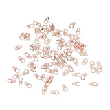 100 PCS DIY Nail Art Glitter Metal Nails Tips 3D Nail Art Charms 0.6 x 0.4cm Rose Gold