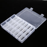 24 Grids Detachable Empty Storage Box Case Nail Art Tips Jewellery Organizer