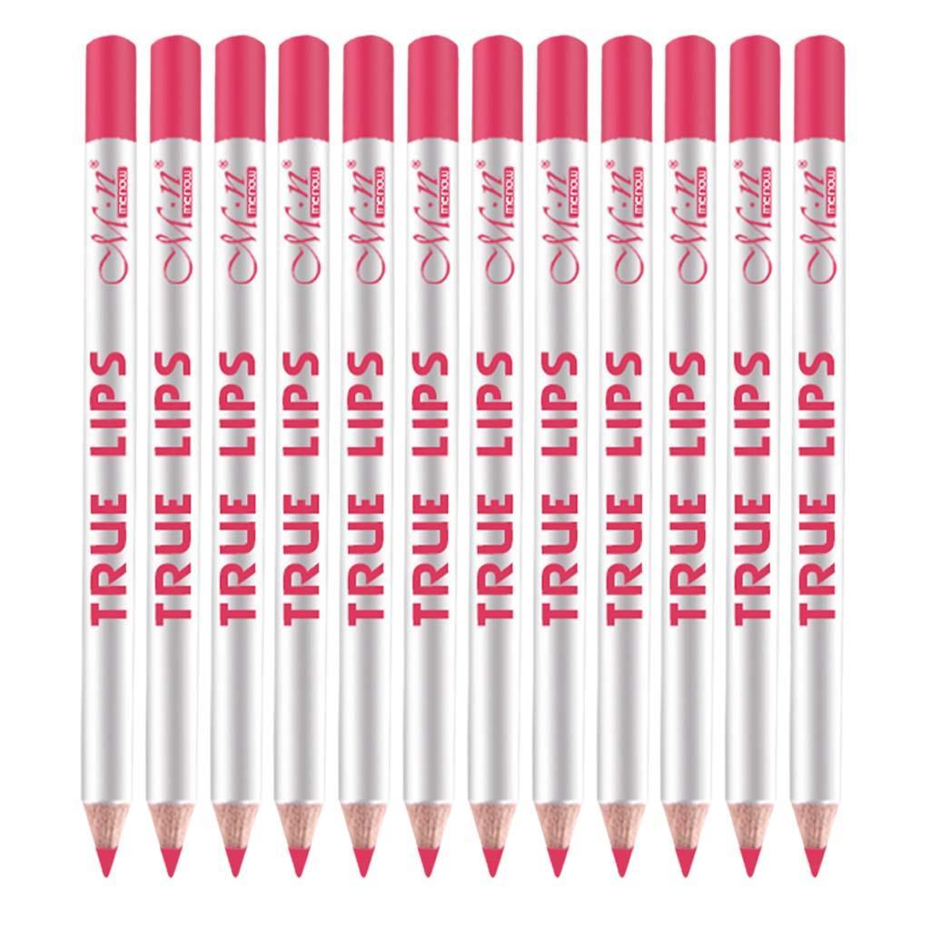 Max 12pcs Waterproof Matte Velvet Lip Liner Makeup Pencil Pen Lipliner Crayon 57#