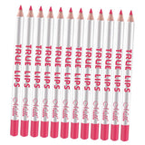 Max 12pcs Waterproof Matte Velvet Lip Liner Makeup Pencil Pen Lipliner Crayon 57#