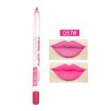 Max 12pcs Waterproof Matte Velvet Lip Liner Makeup Pencil Pen Lipliner Crayon 57#