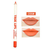Max 12pcs Waterproof Matte Velvet Lip Liner Makeup Pencil Pen Lipliner Crayon 56#