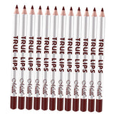 Max 12pcs Waterproof Matte Velvet Lip Liner Makeup Pencil Pen Lipliner Crayon 55#