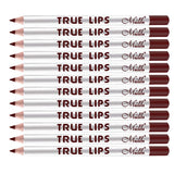 Max 12pcs Waterproof Matte Velvet Lip Liner Makeup Pencil Pen Lipliner Crayon 55#