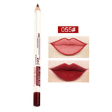 Max 12pcs Waterproof Matte Velvet Lip Liner Makeup Pencil Pen Lipliner Crayon 55#