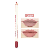 Max 12pcs Waterproof Matte Velvet Lip Liner Makeup Pencil Pen Lipliner Crayon 53#
