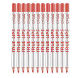 Max 12pcs Waterproof Matte Velvet Lip Liner Makeup Pencil Pen Lipliner Crayon 50#