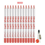 Max 12pcs Waterproof Matte Velvet Lip Liner Makeup Pencil Pen Lipliner Crayon 50#