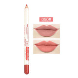 Max 12pcs Waterproof Matte Velvet Lip Liner Makeup Pencil Pen Lipliner Crayon 50#