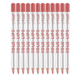 Max 12pcs Waterproof Matte Velvet Lip Liner Makeup Pencil Pen Lipliner Crayon 46#