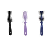 Maxbell PVC Styling Hair Brush Ribs Comb Anti-Static Salon Curly Hair Brush Blue - Aladdin Shoppers