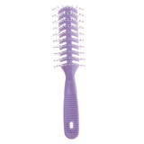 Maxbell PVC Styling Hair Brush Ribs Comb Anti-Static Salon Curly Hair Brush Purple - Aladdin Shoppers