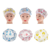 Waterproof Elastic Shower Cap Bath Salon Hair Head Makeup Cover Hat Pink