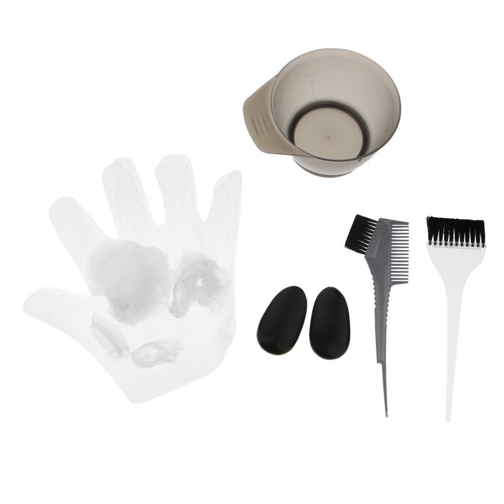 Maxbell Hair Coloring Dye Tools Tint Cap Cape Bowl Brush Comb Ear Cover Gloves Set - Aladdin Shoppers