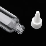 Max 2pcs Plastic 100ml Travel Squeeze Bottle Lotion Shampoo Container White Cap