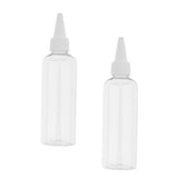 Max 2pcs Plastic 100ml Travel Squeeze Bottle Lotion Shampoo Container White Cap