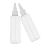 Max 2pcs Plastic 100ml Travel Squeeze Bottle Lotion Shampoo Container White Cap