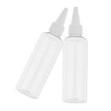 Max 2pcs Plastic 100ml Travel Squeeze Bottle Lotion Shampoo Container White Cap
